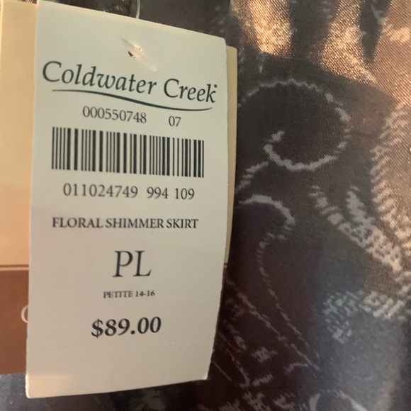 NWT- Petite L Long Skirt Coldwater Creek - Picture 2 of 7